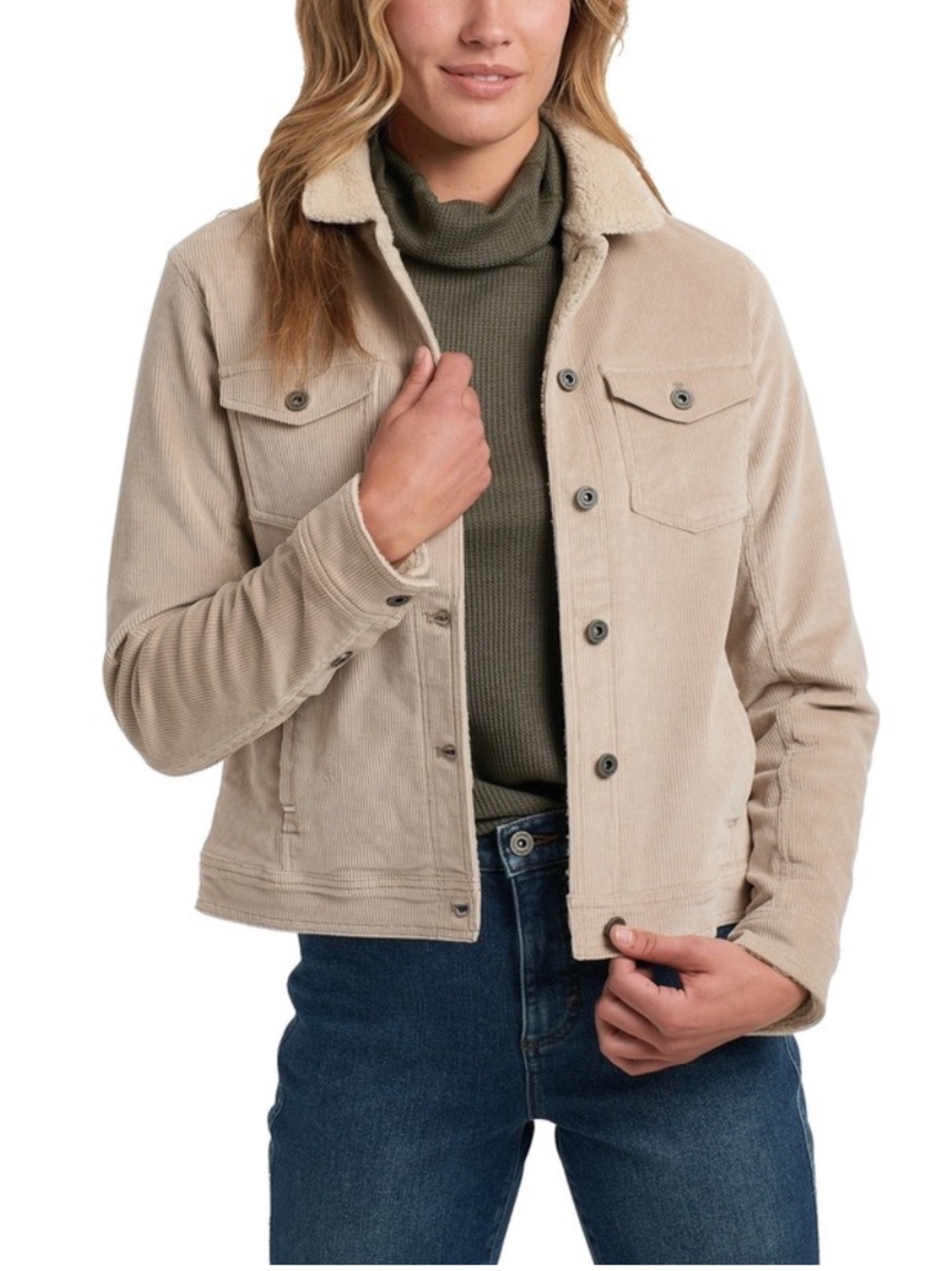 Women’s KUHL Astrid Lined Corduroy Jacket Beige Size XL